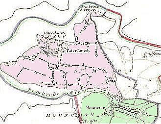 Pater ward, Pembroke Borough,1837 (pink).
